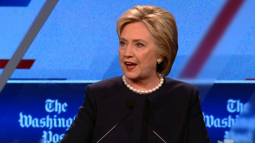 Hillary Clinton Democratic debate Miami 01