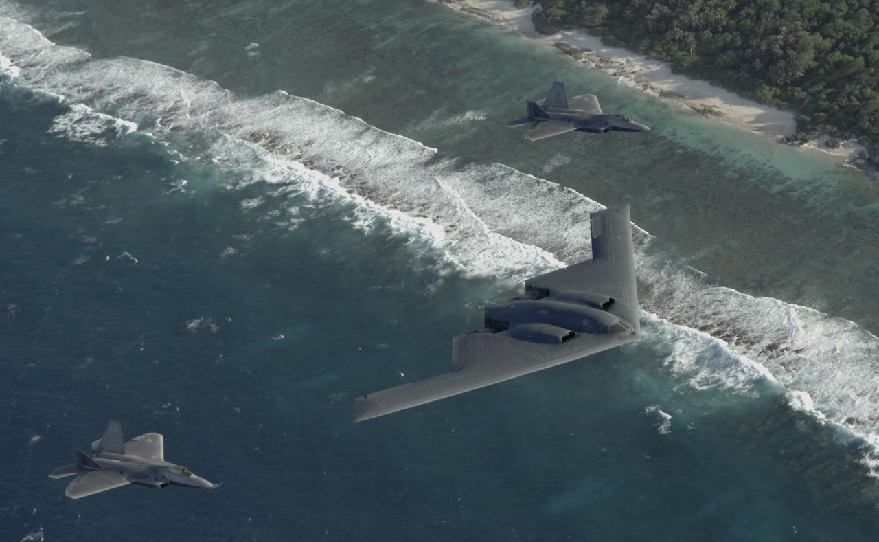 The four-engine B-2 heavy bomber has stealth properties that make it hard to detect on radar. Flown by a crew of two, it has an unrefueled range of 6,000 miles and can deliver both conventional and nuclear bombs. Twenty B-2s are in the active inventory. They joined the fleet in 1997.