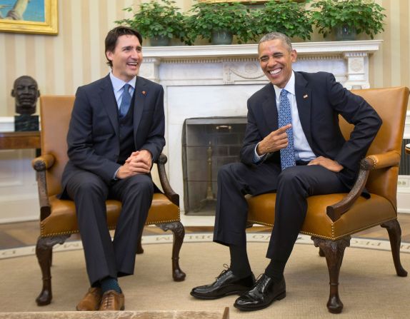 President Obama welcomes Prime Minister Trudeau to the Oval Office on March 10. Though Trudeau's predecessors made regular trips to Washington, this is the first official visit by a Canadian premier in 19 years. 