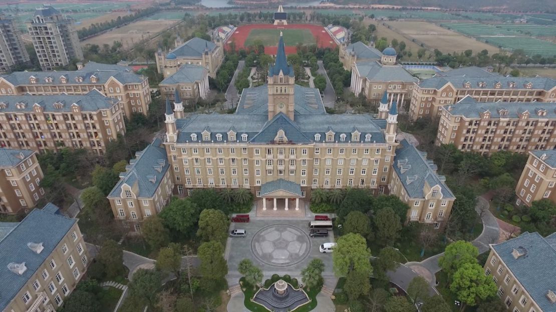 The Football Center Building is like Hogwarts, or something from a Disney film.