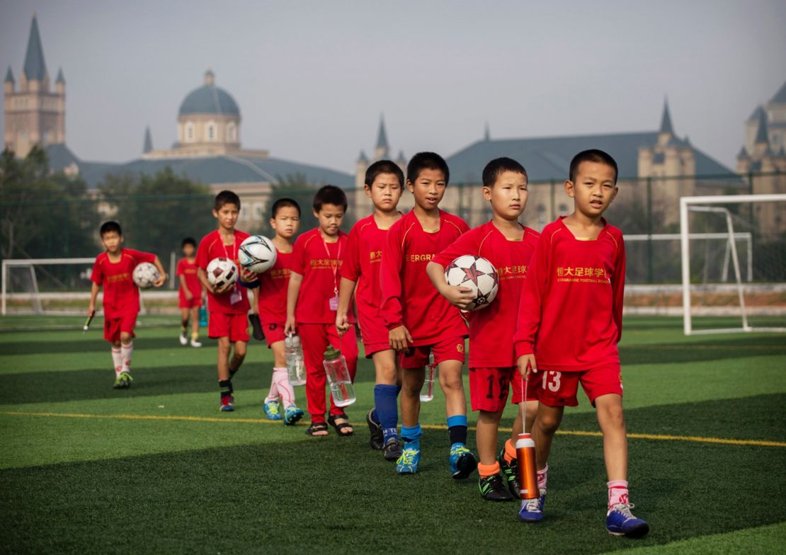 The Evergrande International Football School is the largest largest football academy in the world.