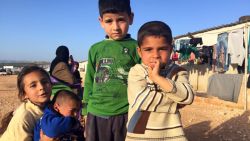 Six and a half million Syrians are displaced within the country after five years of war. These children live in a camp for displaced people near the border with Turkey.