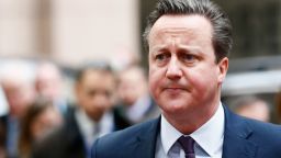 British Prime Minister David Cameron arrives for The European Council Meeting In Brussels held at the Justus Lipsius Building on March 7, 2016 in Brussels, Belgium. EU leaders are meeting with Turkish Prime Minister Ahmet Davutoglu in Brussels, to discuss the worst refugee crisis since the Second World War, as thousands of migrants remain stranded in Greece after borders along the Balkan route to Germany are closed. (Photo by Dean Mouhtaropoulos/Getty Images)