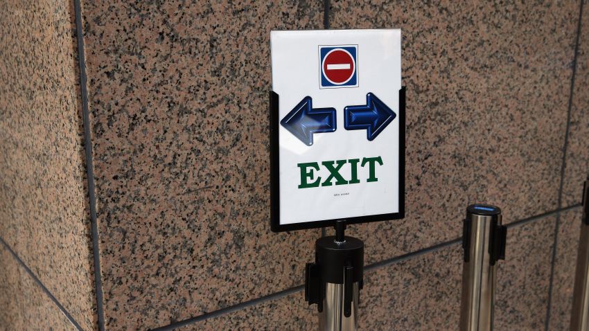 BRUSSELS, BELGIUM - FEBRUARY 19:  An Exit sign stands in the main atrium during the second day of the EU Summit as British Prime Minister David Cameron continues his attempts to negotiate new membership terms for the UK, on February 19, 2016 in Brussels, Belgium. Most of Europe's 28 member state leaders have gathered in Brussels to take part in a crucial summit and vote on British Prime Minister David Cameron's pledge to renegotiate the terms of Britain's membership in the EU, namely proposals to limit benefits for migrant workers. A referendum on whether Great Britain will stay in or leave the European Union is to be held before the end of 2017, though many expect it to take place in June this year. arrives during the second day of the EU Summit as British Prime Minister David Cameron continues his attempts to negotiate new membership terms for the UK, at the Council of the European Union on February 19, 2016 in Brussels, Belgium. Most of Europe's 28 member state leaders have gathered in Brussels to take part in a crucial summit and vote on British Prime Minister David Cameron's pledge to renegotiate the terms of Britain's membership in the EU, namely proposals to limit benefits for migrant workers. A referendum on whether Great Britain will stay in or leave the European Union is to be held before the end of 2017, though many expect it to take place in June this year.  (Photo by Dan Kitwood/Getty Images)