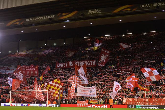 As the Spanish referee blew his whistle for full-time, the sound of thousands of Liverpool voices echoed on the Kop and across the stadium. 