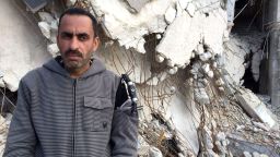 Lawyer Talal al-Jawy was inside the courthouse in rebel-held Idlib province, Syria when it was hit by an airstrike in December 2015. "The Russian planes target anything that works in the interest of the people," he said.