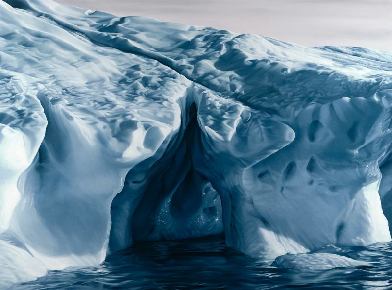 Capturing the vast beauty of the Arctic with just pastel on paper