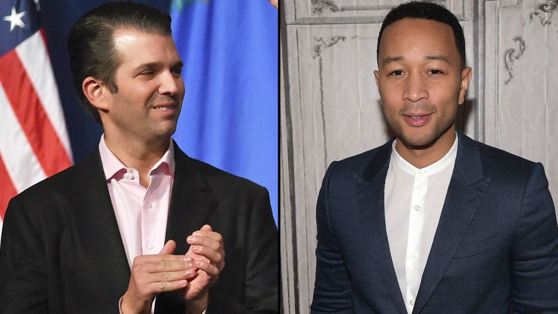 Musician John Legend was <a href="http://www.cnn.com/2016/03/12/entertainment/john-legend-donald-trump-racist-feat/index.html">not having it</a> in March 2016 when Donald Trump Jr. said demonstrators at a Chicago campaign rally for his father could not explain what they were protesting. "I think they were protesting your racist father. This isn't complicated," Legend said on Twitter.  A Trump supporter on Twitter said Legend has "no education," to which Legend replied, "the Donalds and I graduated from the same University, funny enough," referring to the University of Pennsylvania.