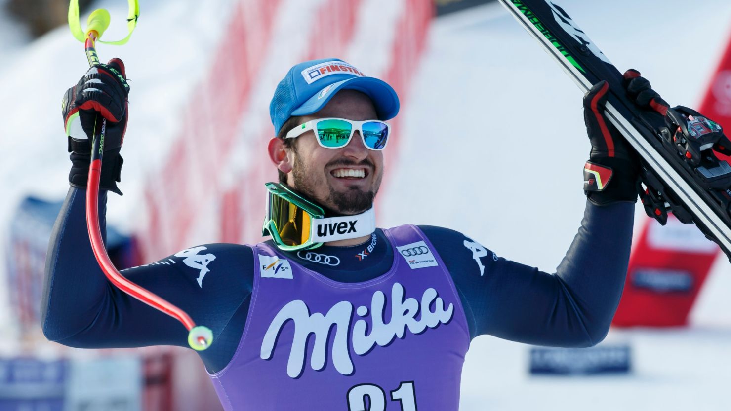 Paris clinched back-to-back World Cup titles with victory in Kvitfjell, Norway.