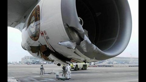 Ed Force One was damaged in Chile on Saturday.