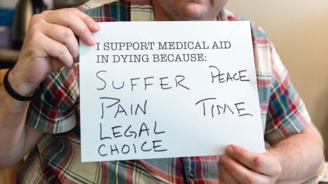 Fairchild wants to have the right to die if the pain from his melanoma becomes unbearable.