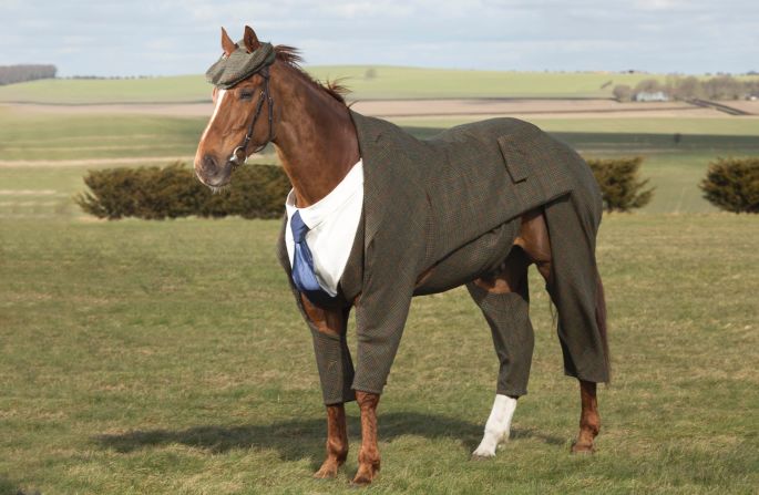 "Creating the world's first tweed suit for a horse has been one of the biggest challenges that I have faced in my career as a designer," said the suit's creator Emma Sandham-King.  