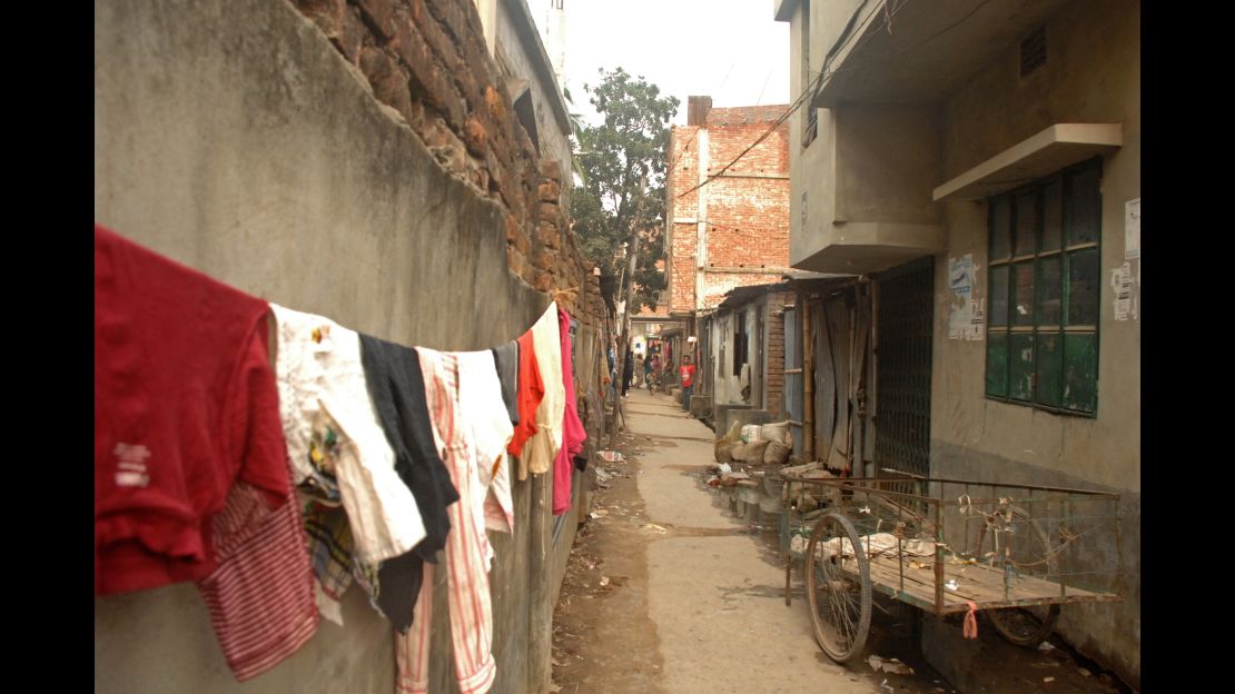 Open sewers in Bangladesh can spread viruses and bacteria that cause diarrhea.