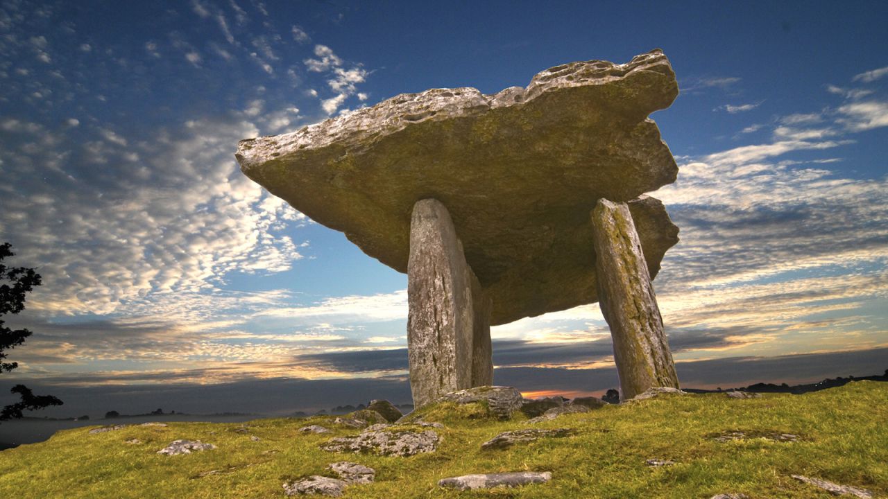 <strong>32 BEAUTIFUL REASONS TO VISIT IRELAND: </strong>Poulnaborne is a Neolithic portal tomb in the Burren region of Clare, dating back to as early as 4,200 BC. It attracts around 200,000 visitors each year. 