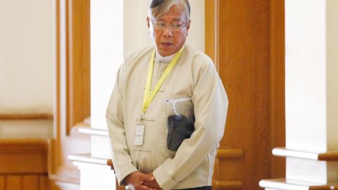Htin Kyaw will serve as Myanmar's new president after votes were cast Tuesday, March 15, 2016.