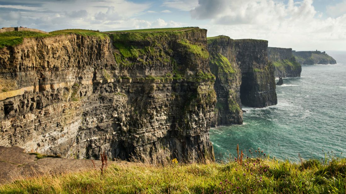 <strong>Cliffs of Moher (Clare): </strong>Perhaps Ireland's most famous attraction, the 214-meter-tall Cliffs of Moher attract around a million visitors each year. It's on the southwest edge of the Burren region. 