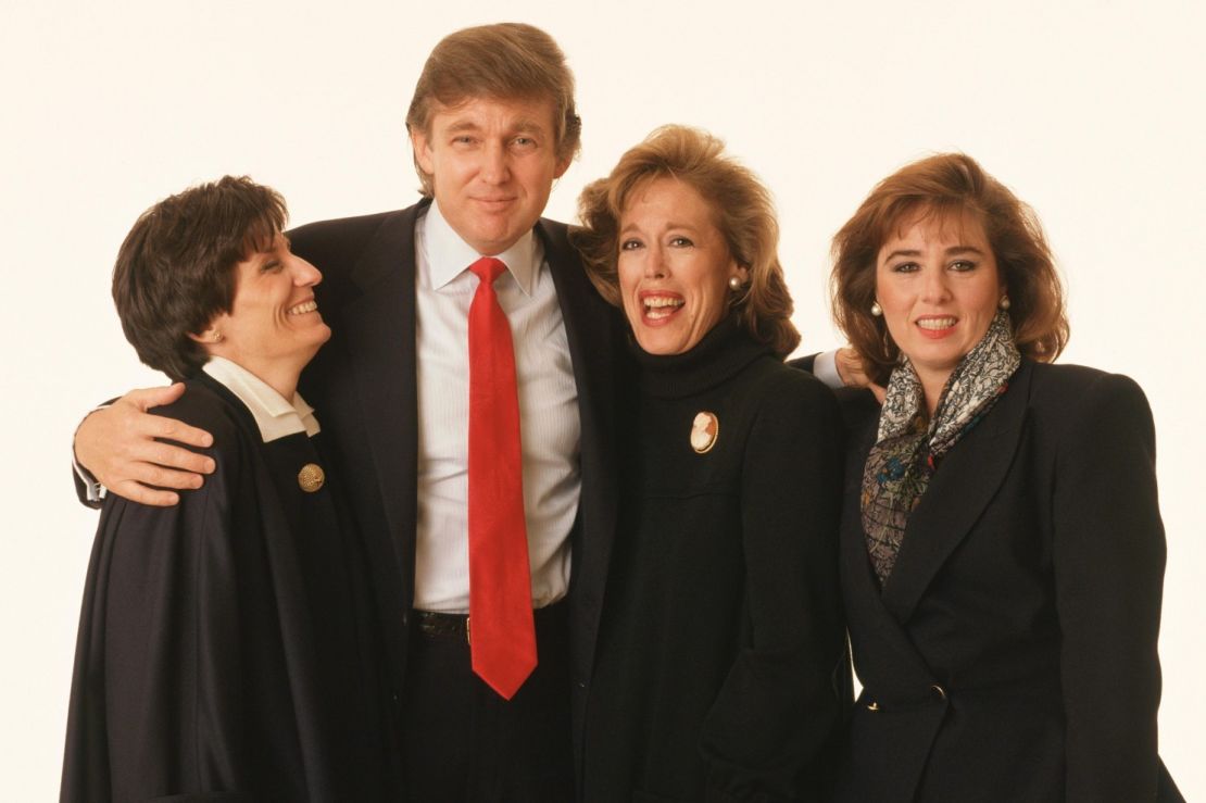Barbara Res, far right, with Donald Trump, for the November 1989 cover of "Savvy Woman" Magazine.