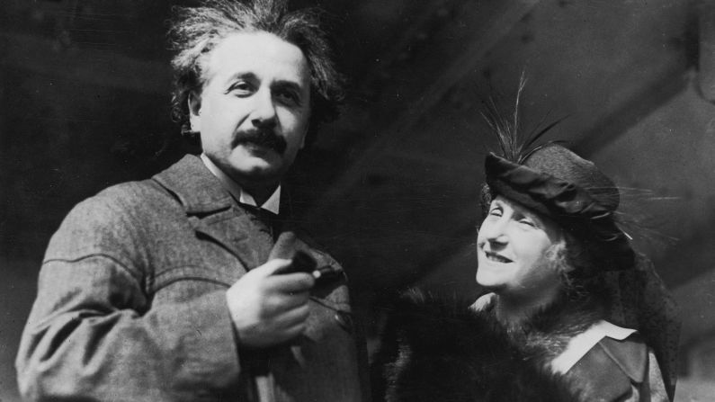 Einstein and his wife visit Egypt circa 1921.