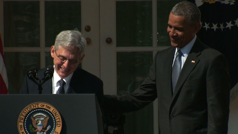 Merrick Garland tears up during nomination