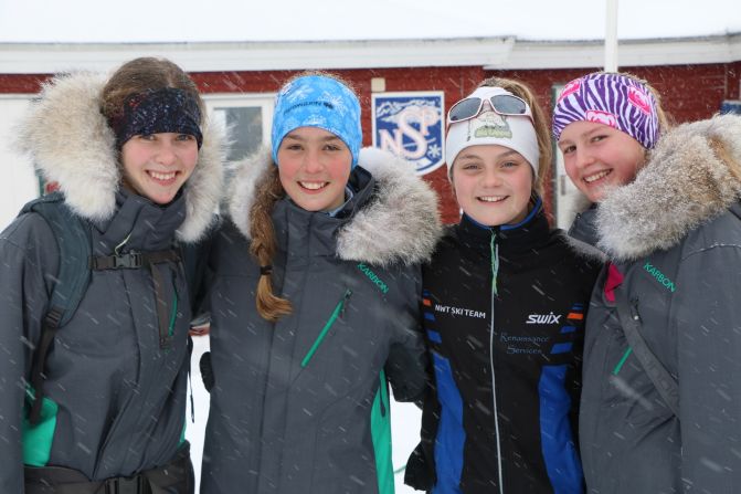 Not all athletes plan to set records at the Arctic Winter Games, which also features more conventional sports such as table tennis, volleyball and ice hockey. It's a first taste of a mini-Olympics for young teenagers -- such as these skiers -- who harbor sporting ambitions. 