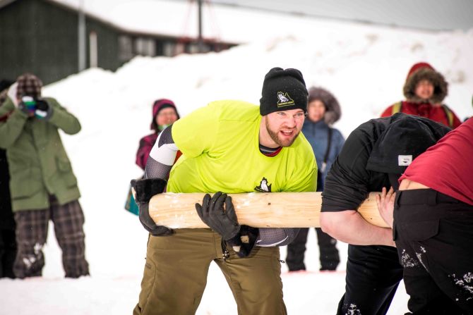 The pole push -- in which two teams try their hardest to push the same wooden pole in opposing directions -- is one of the best-attended events of the Games.