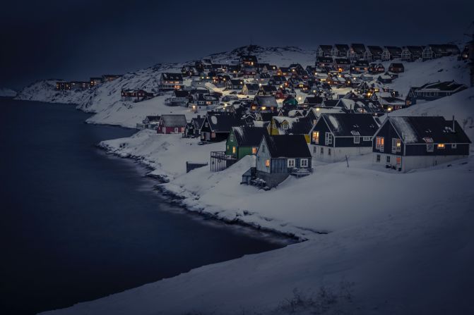 Nuuk is Greenland's biggest town, with a population of 17,000. The community nestles into the rockface of Greenland's southwest coast.