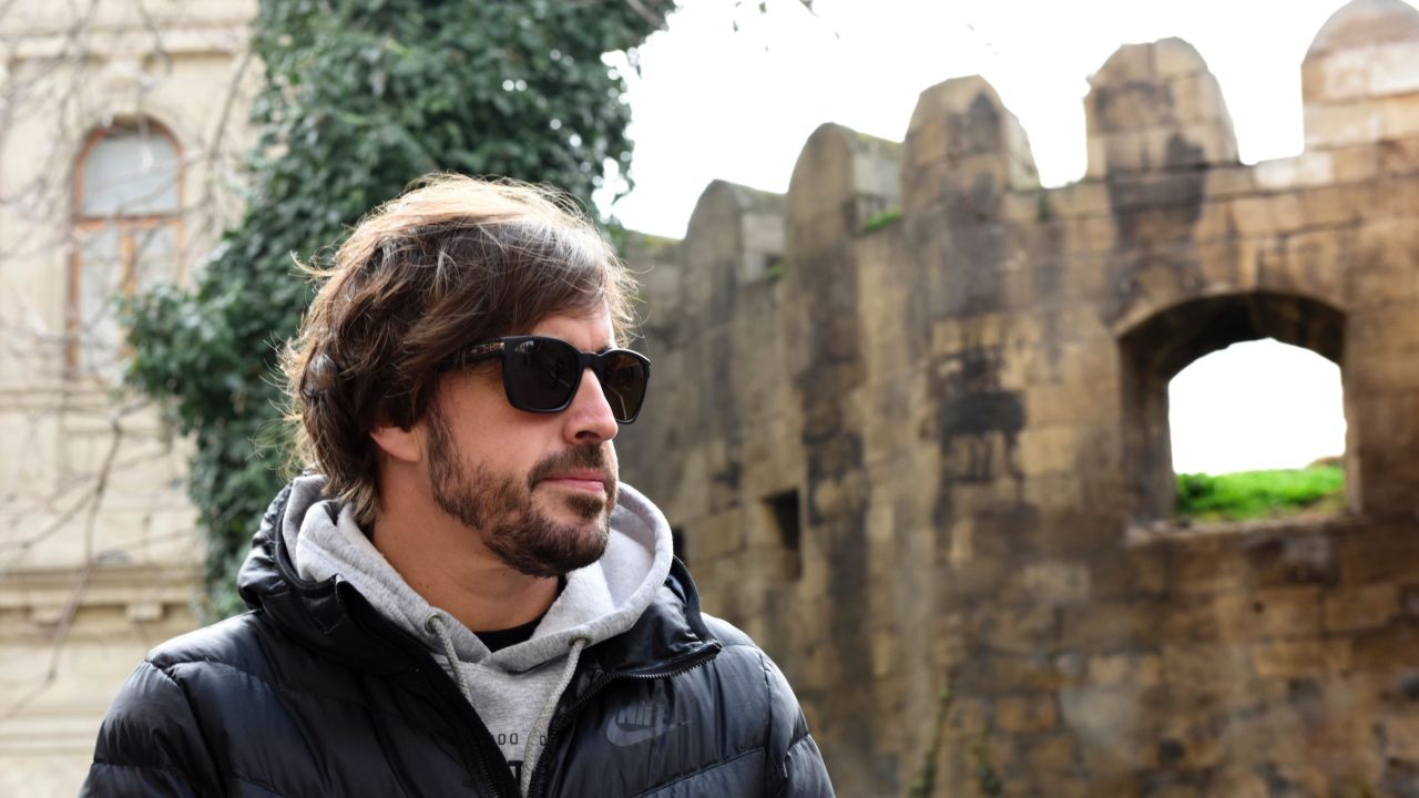 McLaren driver Fernando Alonso visited Azerbaijan capital Baku in March to check on progress of the city's new street circuit.
