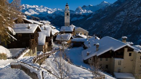 Champoluc ski resort in Italy