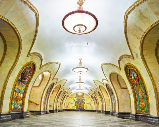 Impressively, Novoslobodskaya Metro Station features 32 stained glass panels by Latvian artists. 
