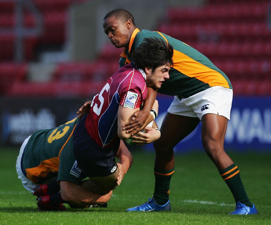 Ebner in action against South Africa at the 2008 Junior World Cup.