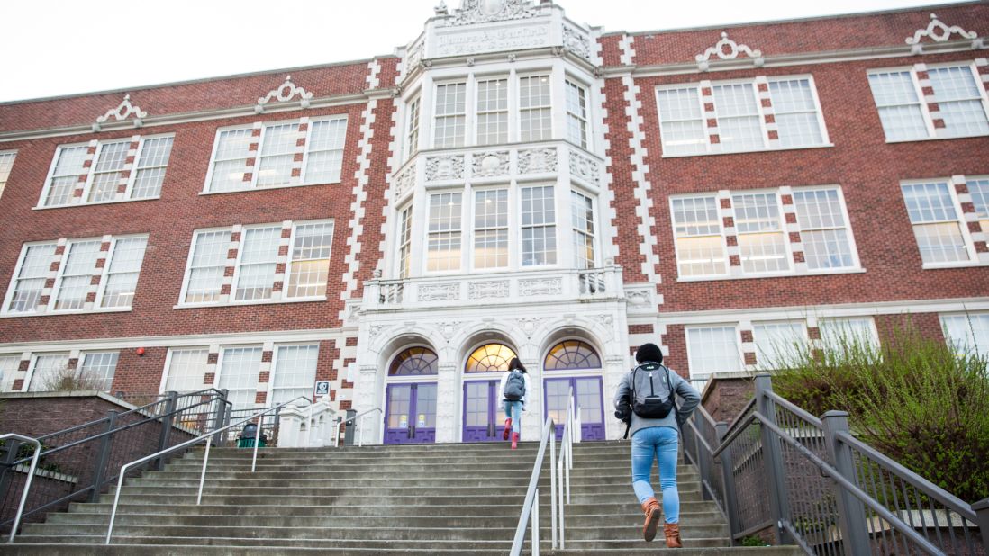 Marcelas walks to Garfield High School in Seattle, where she is a junior. Marcelas has just started to reveal who she is to friends and classmates.<br />