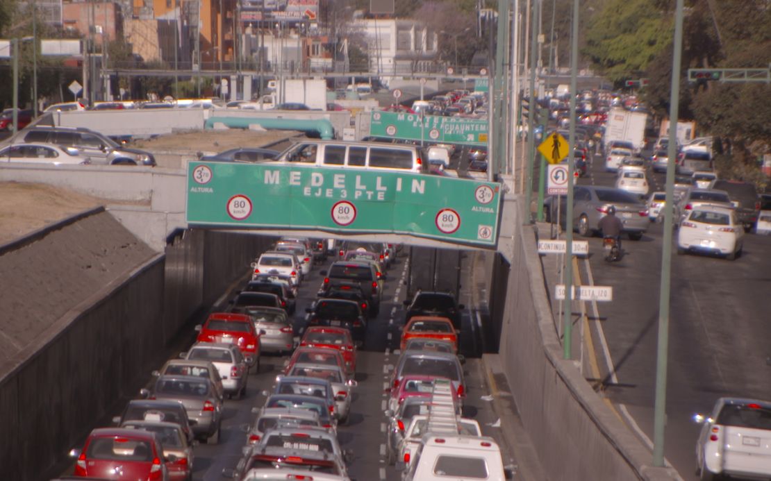 The streets of Mexico City are some of the most heavily congested in the world. 