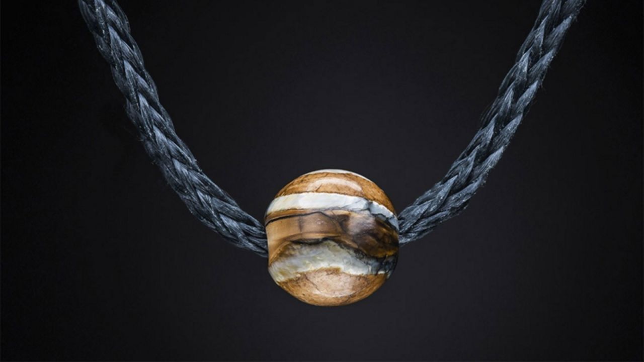 The bead on this bracelet, from Portland-based design company William Henry, is actually <a href="http://edition.cnn.com/2016/03/29/luxury/dinosaur-bone-accessories/">made</a> using fossilized mammoth tooth and dinosaur bones. 