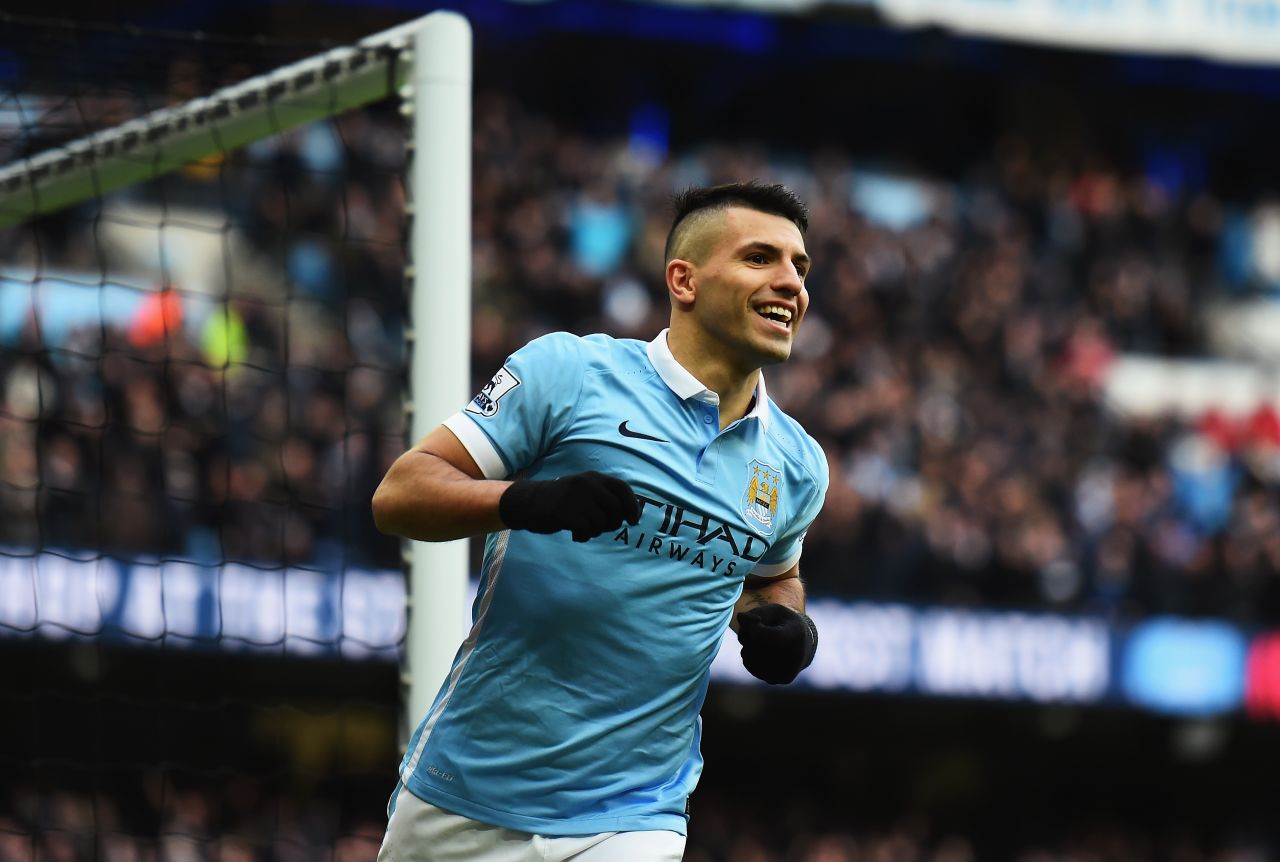 Sergio Aguero's Manchester City is into the quarter-finals for the first time. 