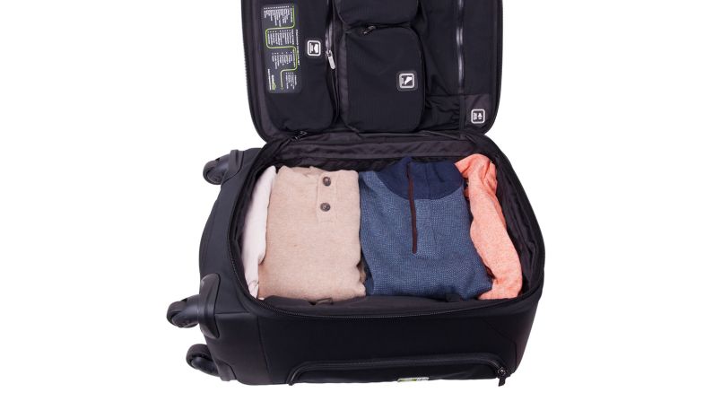 This case stows takes dirty clothes and squeezes them into a tiny space to keep luggage tidy.