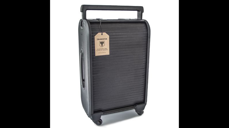 Trunkster is part of a new-wave suitcases that dispense with zippers in favor of a roll-top sliding door.