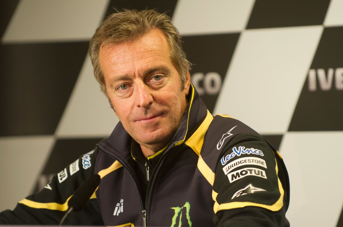 Frenchman Herve Poncharal of Monster Yamaha Tech 3 smiles during a press conference 