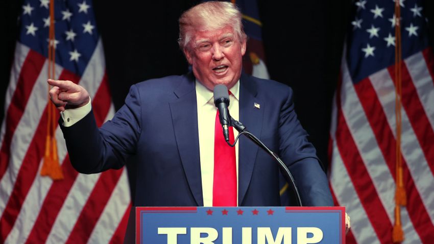 Republican presidential candidate Donald Trump speaks at a campaign rally at the Infinity Event Center on March 18, 2016 in Salt Lake City, Utah.