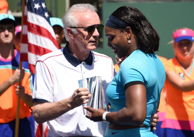 Raymond Moore, Indian Wells tournament director, caused controversy Sunday by saying female tennis players "ride on the coattails" of their male counterparts. "If I was a lady player, I'd go down every night on my knees and thank God that Roger Federer and Rafa Nadal were born," he said.