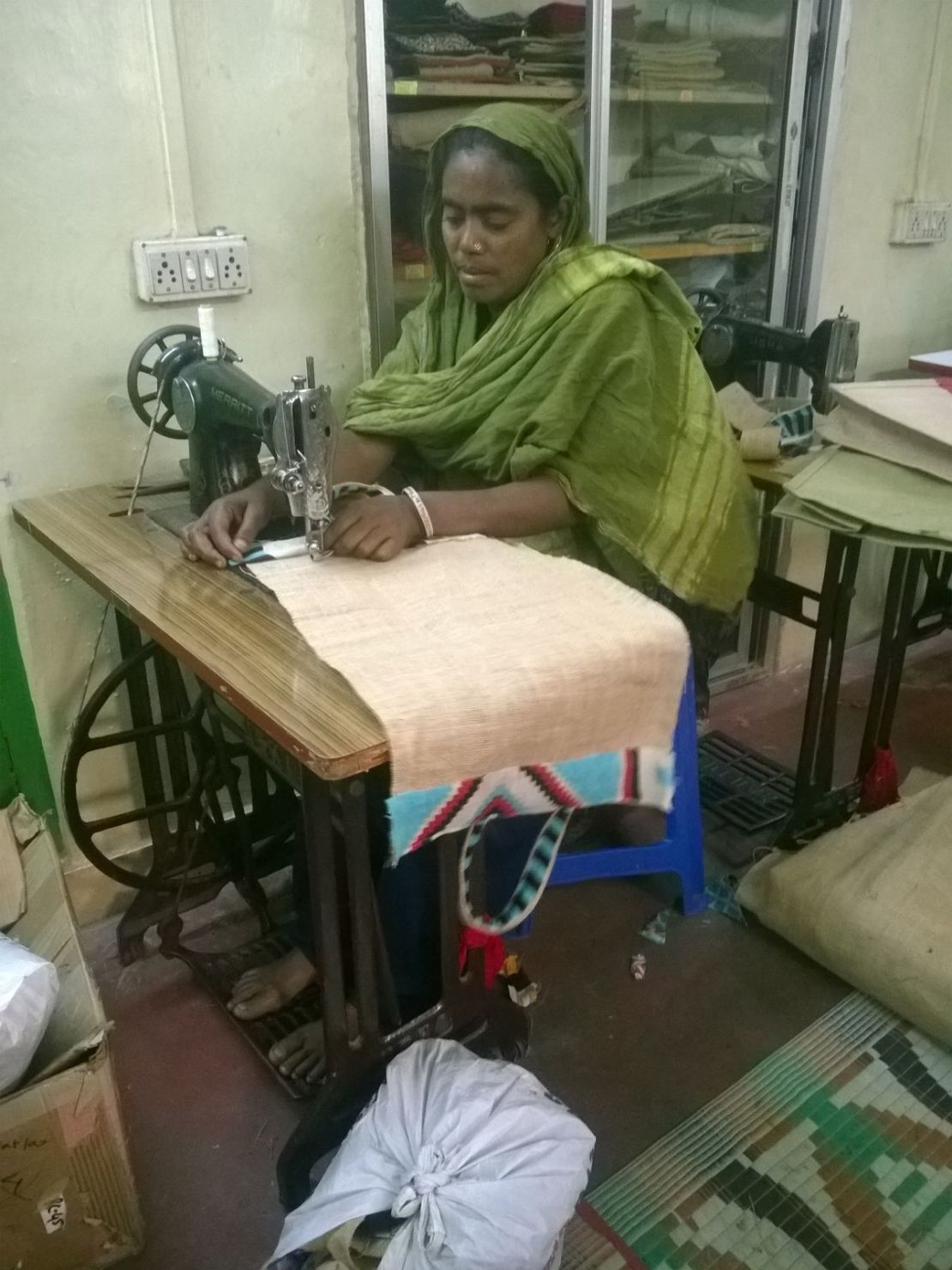 Mumtaj Bibi joined Apne Aap 13 years ago and learned how to sew. She has used the money she has earned to pay for her children's education.