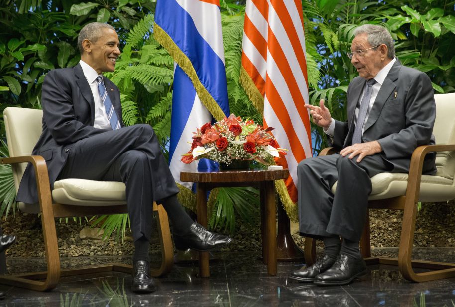 Obama meets with Castro in Havana on March 21.