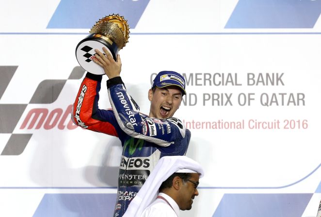 Up next on the MotoGP circuit is the Grand Prix in Argentina. Can anyone stop Lorenzo? Have your say on Twitter at <a href="index.php?page=&url=https%3A%2F%2Ftwitter.com%2Fcnnsport" target="_blank" target="_blank">CNN Sport</a>. 