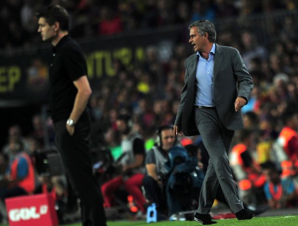 Mourinho crossed what many considered to be a line in a Spanish Super Cup match in 2011 when he poked Guardiola's then assistant manager, Tito Vilanova, in the eye during a pitchside scuffle.