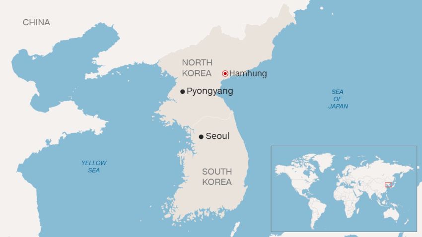 North Korea Hamhung map still