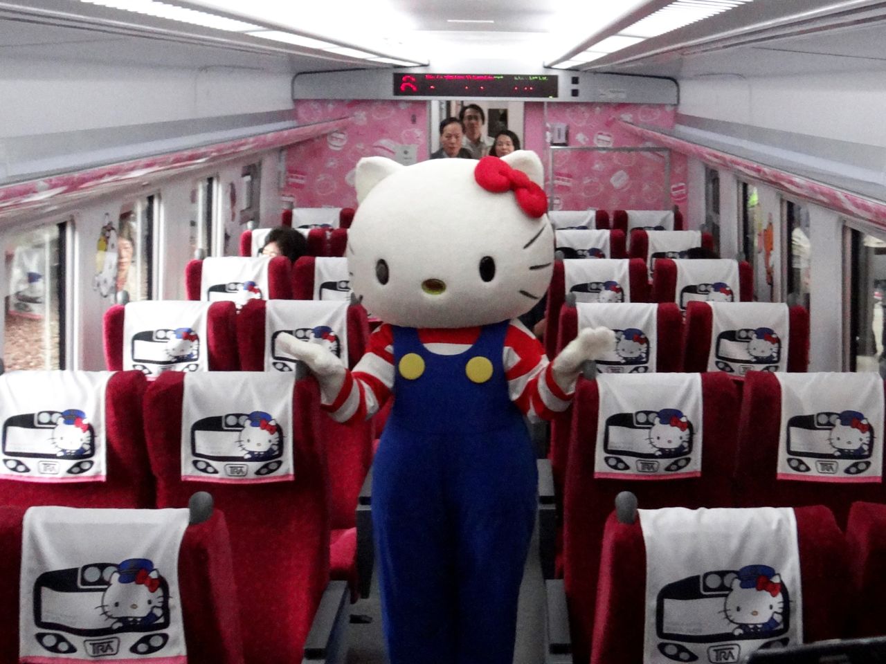 On the list of global icons of weirdly enduring cool, Hello Kitty ranks somewhere between James Bond and Snoop Dogg. In Taiwan, the mouthless product flogger now has its own train.