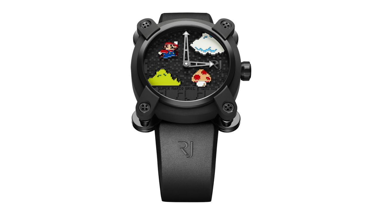 Manuel Emch, CEO of Romaine Jerome, stresses that such decorative arts need not always look backwards. His brand's latest watches use miniature painting on a lava stone dial, tattooed straps and employ enameling to create video game characters.