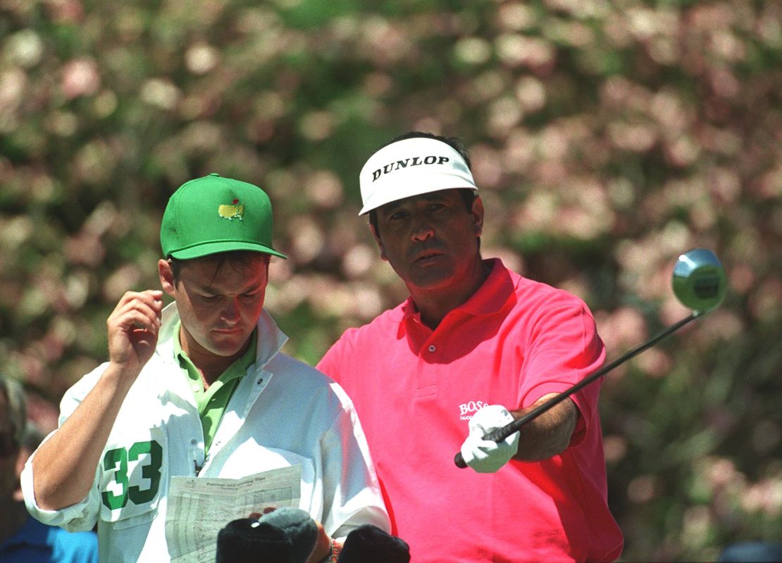 Foster worked with Seve Ballesteros at five Masters from 1991-1995.