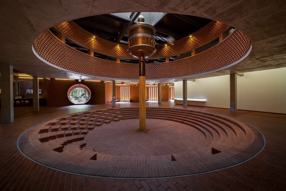One of the interiors of the Red Brick Art Museum, on the outskirts of Bejing. Built by poroperty developer Yan Zhijie, the building is beautiful, but remains largely empty of art. 