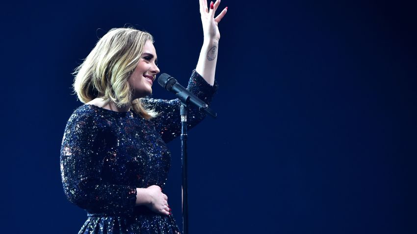 LONDON, ENGLAND - MARCH 15: Singer Adele performs on stage at The O2 Arena on March 15, 2016 in London, England. (Photo by Gareth Cattermole/Getty Images)