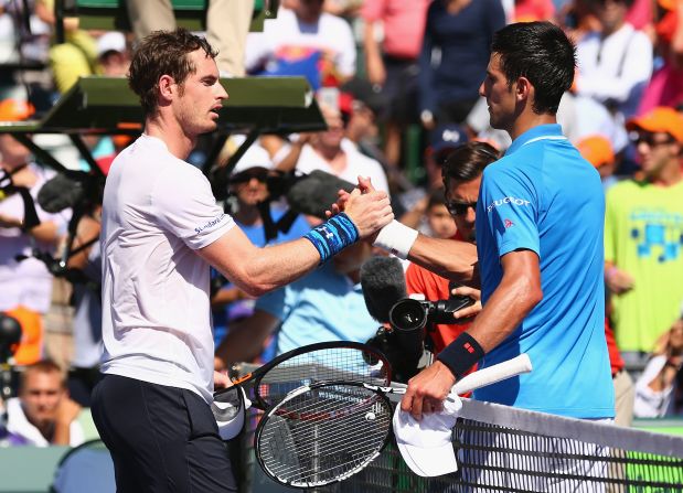 Federer and Nadal have been replaced at the top of the game by Djokovic, right, and Murray, left. Djokovic won the first two majors this year, while Murray won Wimbledon and the Olympics. 